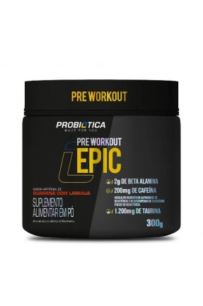 Epic Pré Workout  (Guarana com Laranja) 300g - Probiotica