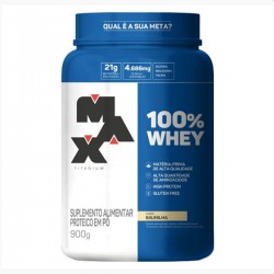 100% Whey 900g (Baunilha) - Max Titanium