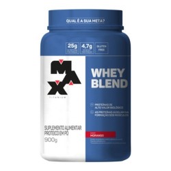 Whey Blend 900g (Morango) - Max Titanium